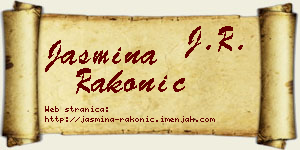 Jasmina Rakonić vizit kartica